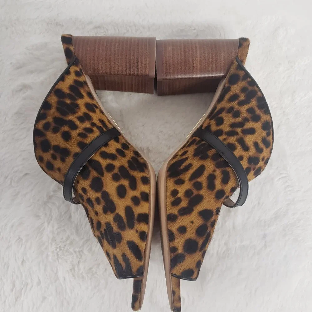 Louise Et Cie Kimba Sandals Brown Leopard Fur 8.5